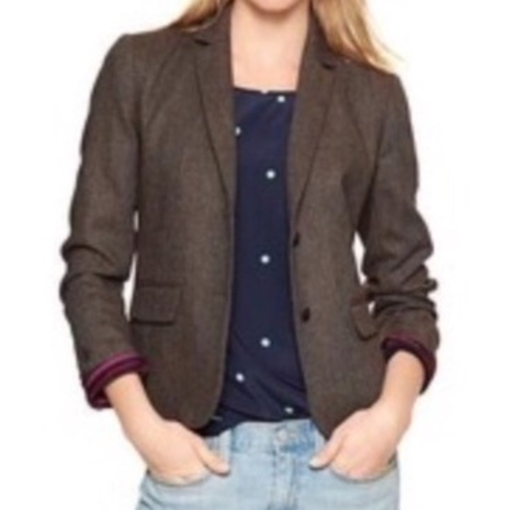 GAP Brown Academy Schoolboy Blazer Herringbone